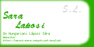 sara laposi business card